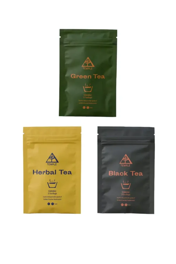 Temple Teleport Sample Pack (20 Pieces Of Magic Mushroom Tea + Chocolate Choconaut + Scooby Snacks)